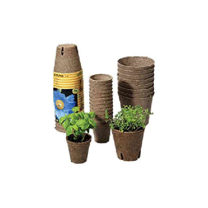 24 pots rond en tourbe 6 cm