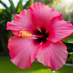 Fleur d'hibiscus pink